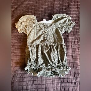 Kate Quinn | 100 acre wood bubble | deep moss eyelet | 12-18m